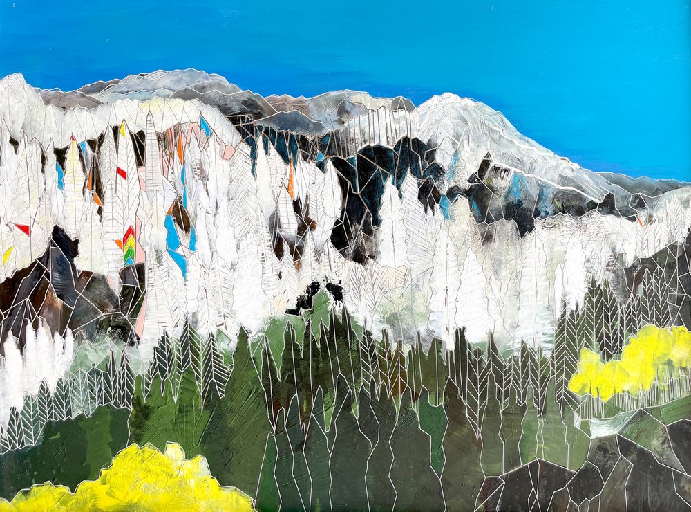Paysage alpin géométrique - Sarah Fitzgerald