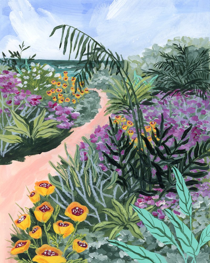 Allée du jardin en bord de mer - Sarah Gesek