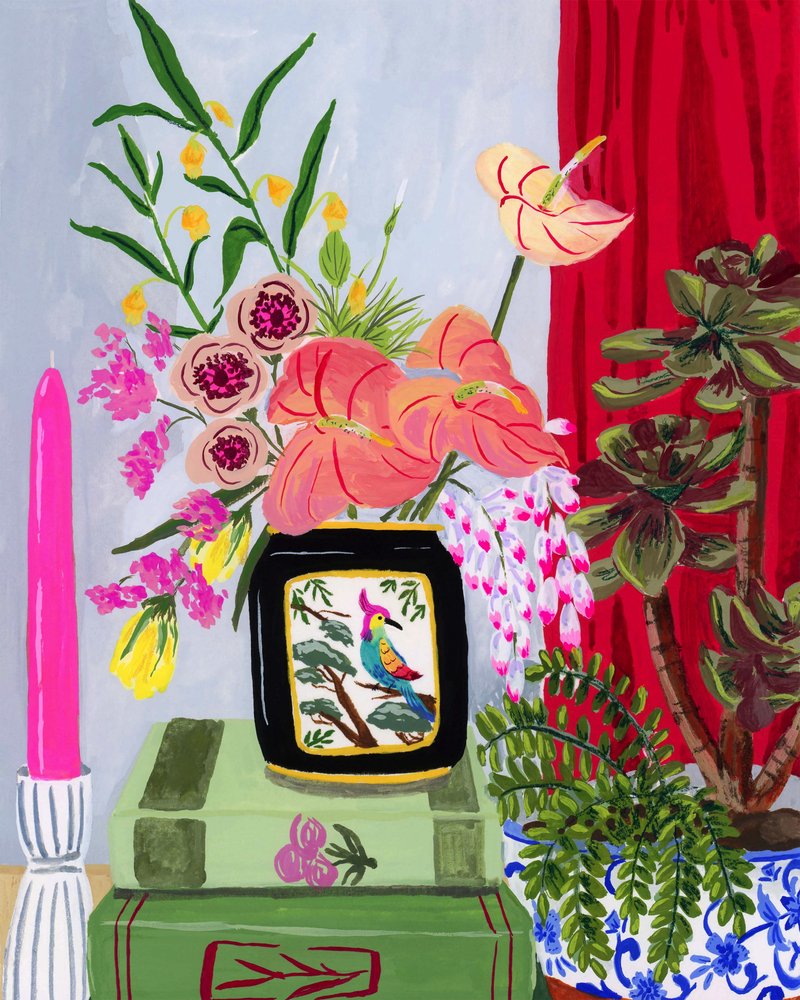 Nature morte florale éclatante - Sarah Gesek