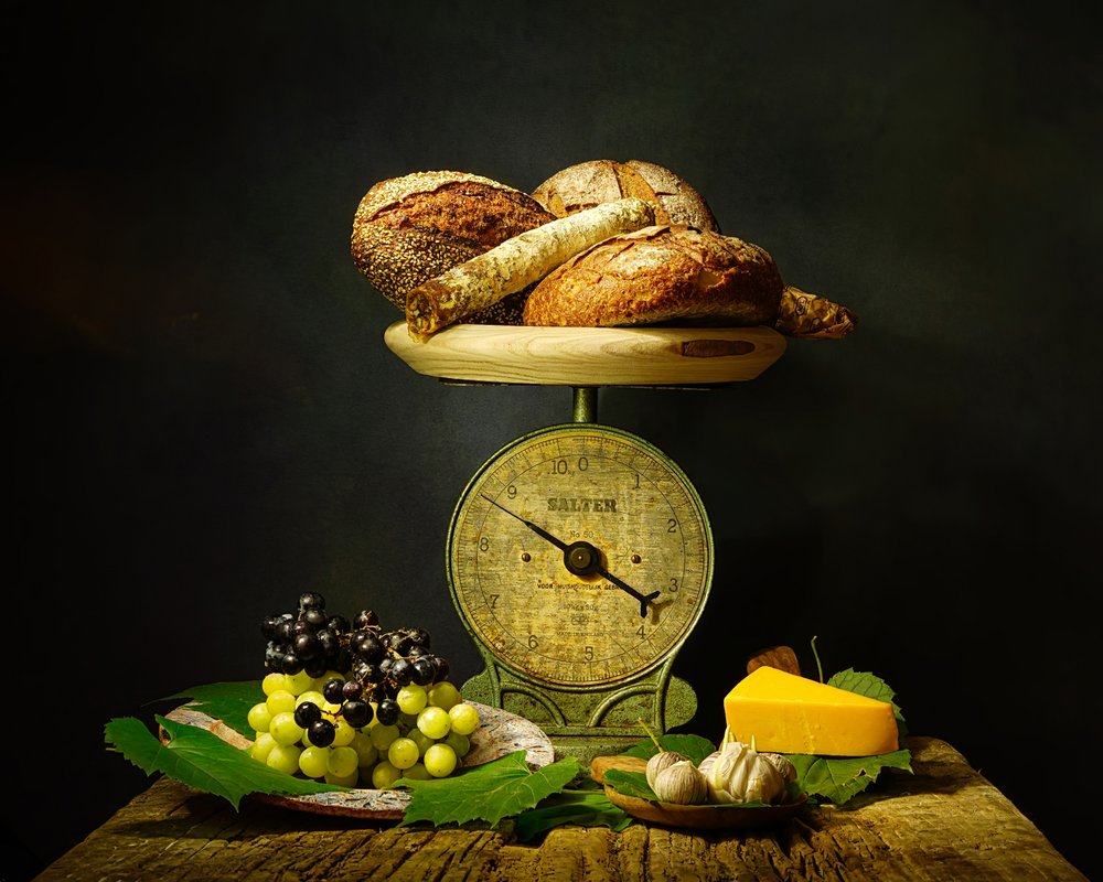 Nature morte au pain rustique - Saskia Dingemans