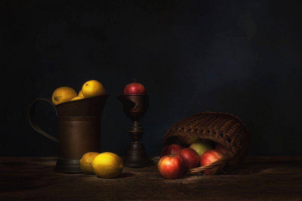 Nature morte rustique aux fruits - Saskia Dingemans