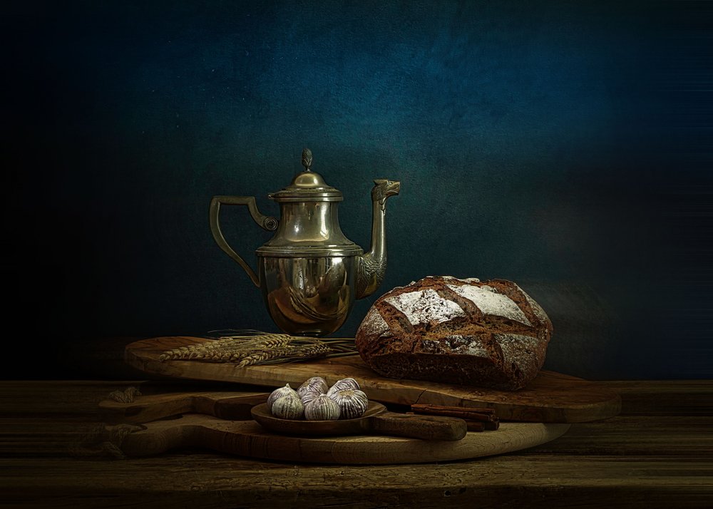 Pain rustique et théière - Saskia Dingemans