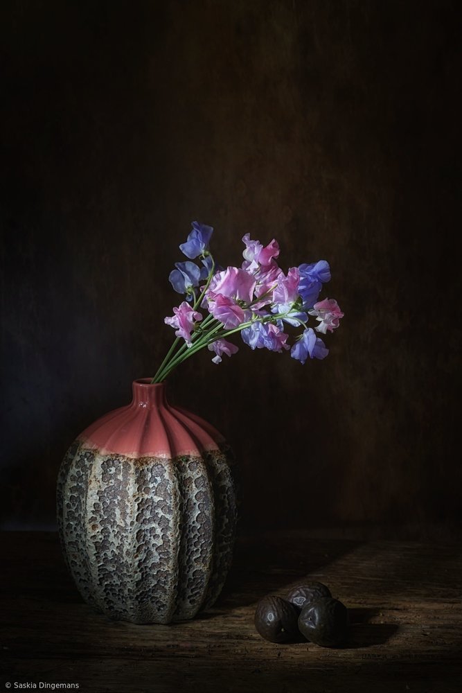Nature morte aux pois de senteur - Saskia Dingemans