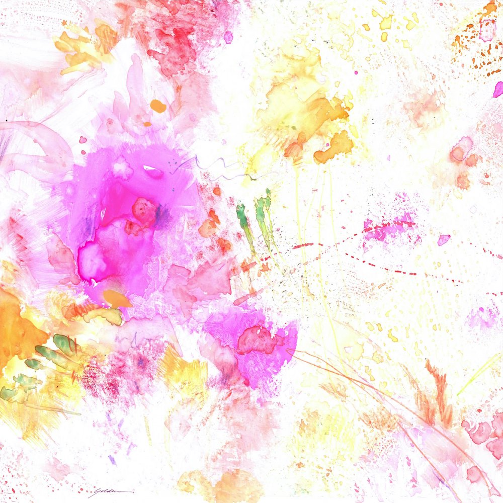 Fleurs abstraites aux couleurs vives - Sheila Golden