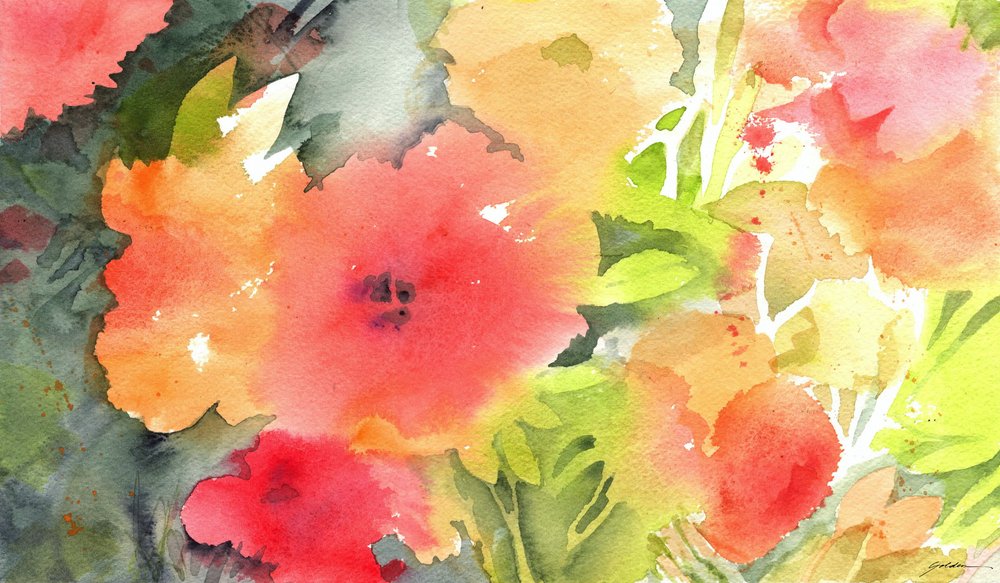 Un jardin aux couleurs vives à l