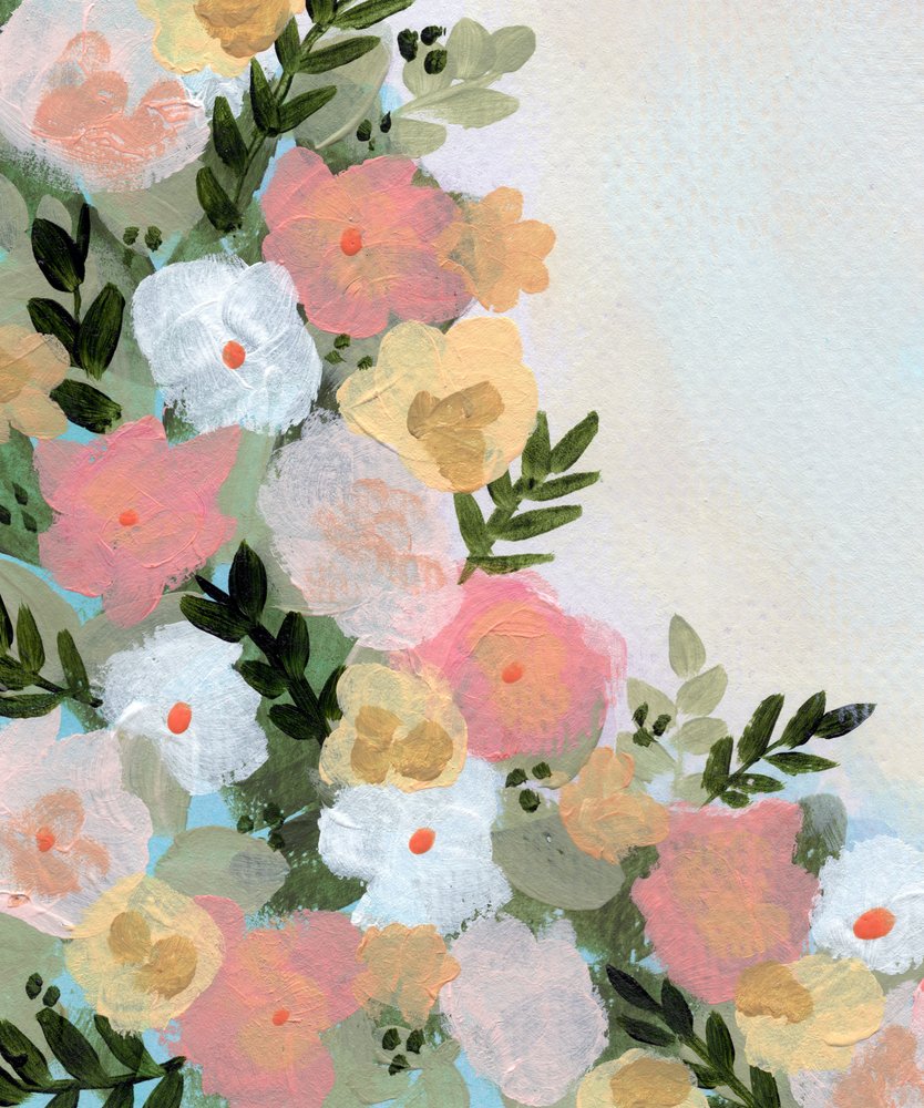 Douces fleurs pastel - Shelley Hampe