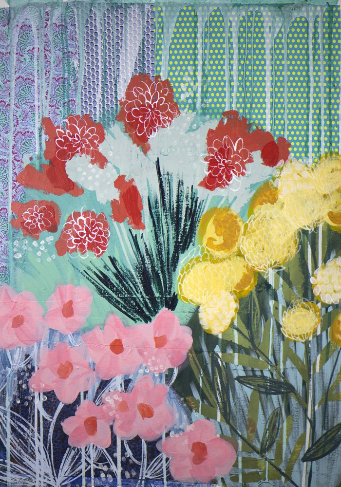 Fleurs de jardin éclatantes - Shelley Hampe