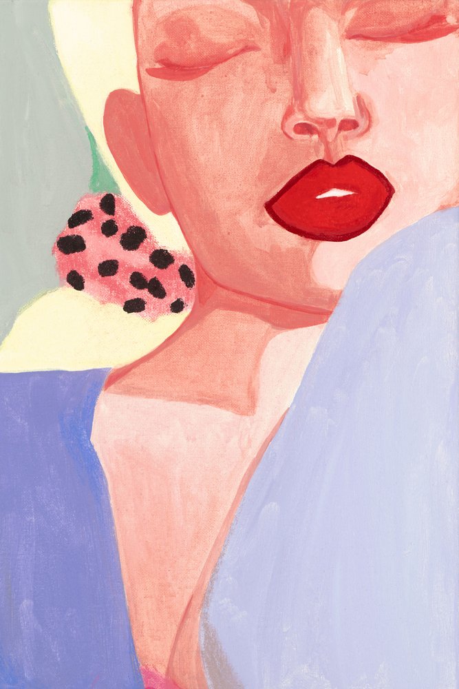 Lèvres rouges sereines - Sophia Novosel