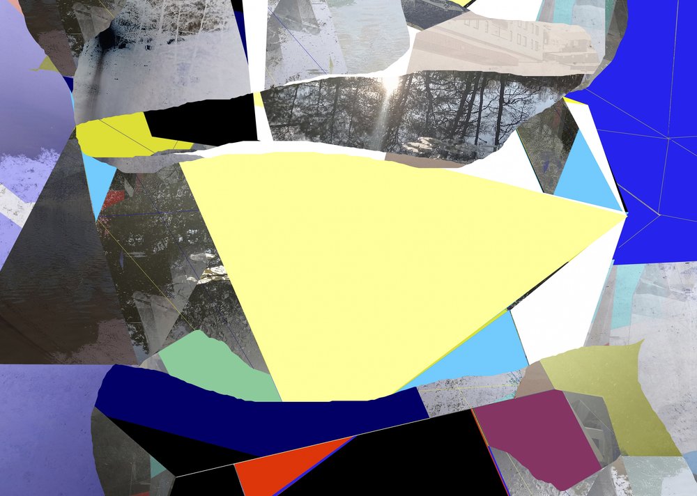 Collage abstrait « Lumière du soleil » - Stefan Fransson