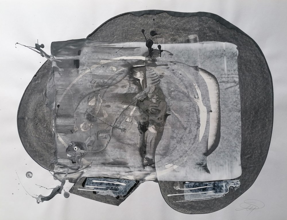 Figure grise abstraite - Stefano Mazzolini