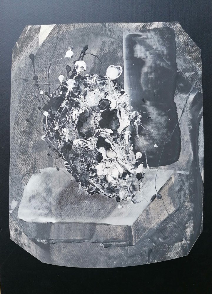 Nature morte abstraite avec crâne - Stefano Mazzolini