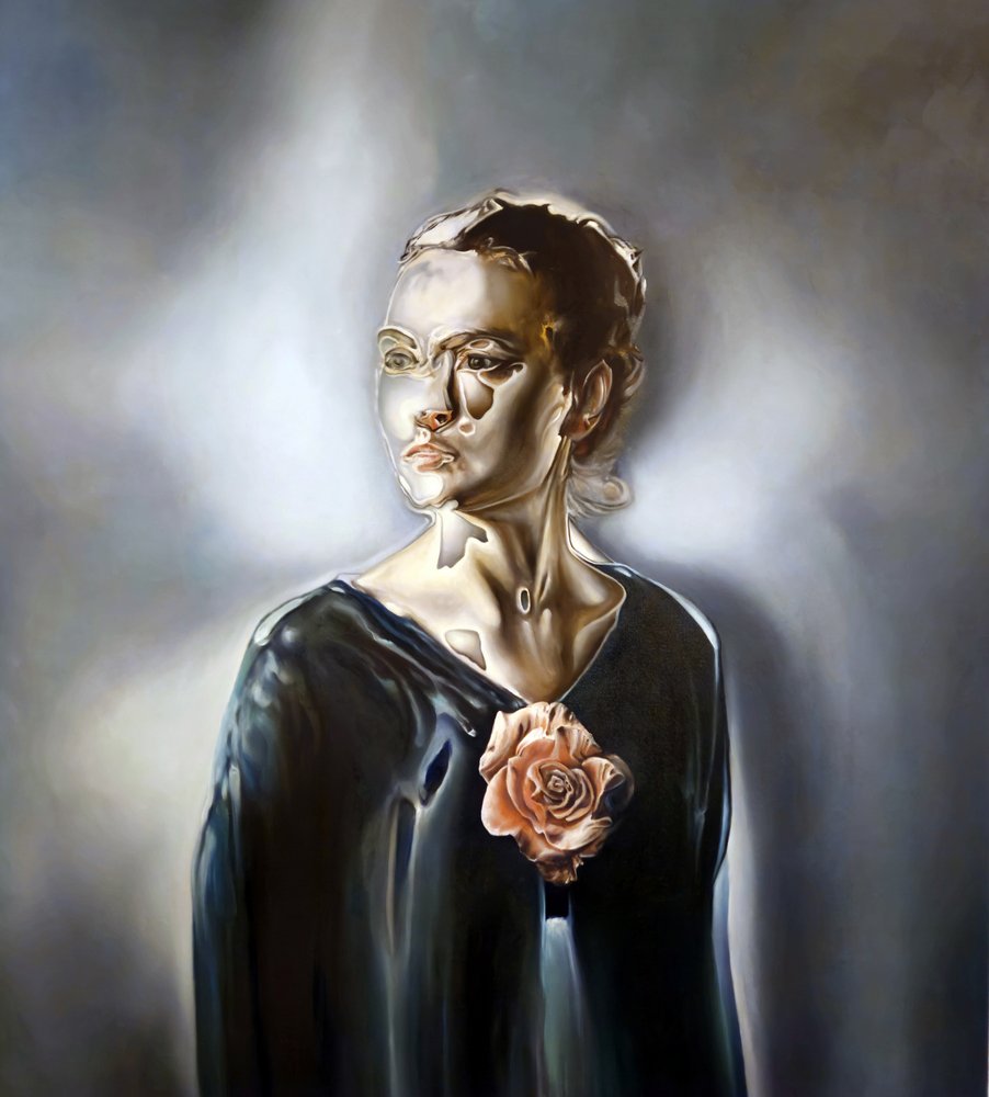 Femme mystérieuse avec une rose - Stefano Mazzolini