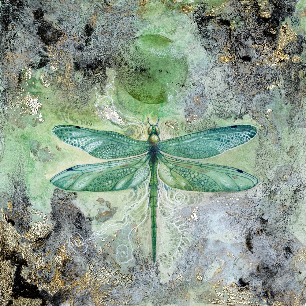 Libellule verte éthérée - Stephanie Law