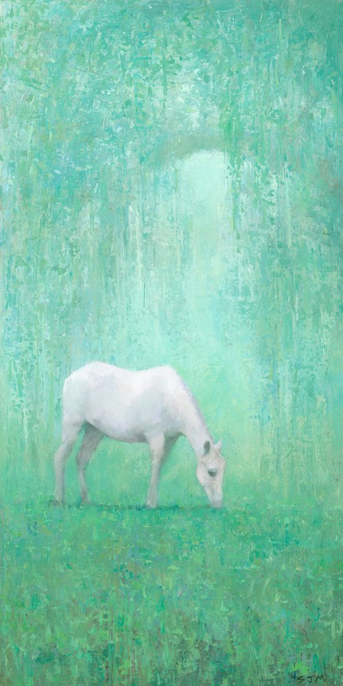 Cheval blanc éthéré - Steve Mitchell