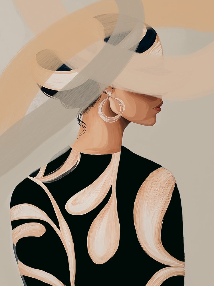 Portrait de mode abstrait - Studio Palette