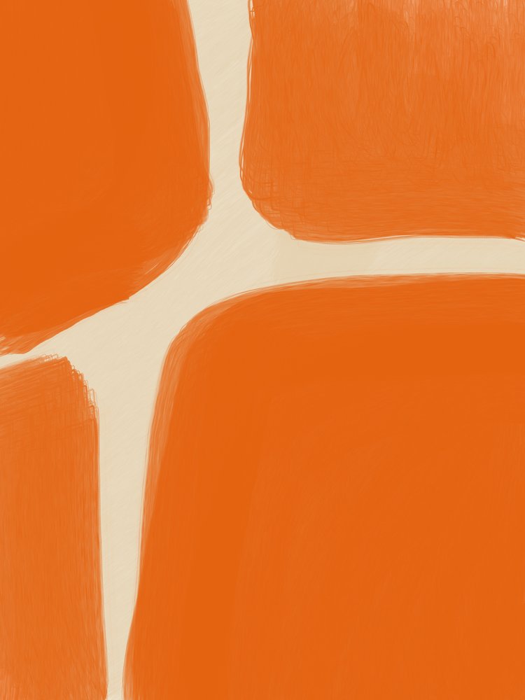 Formes abstraites orange - Studio Palette