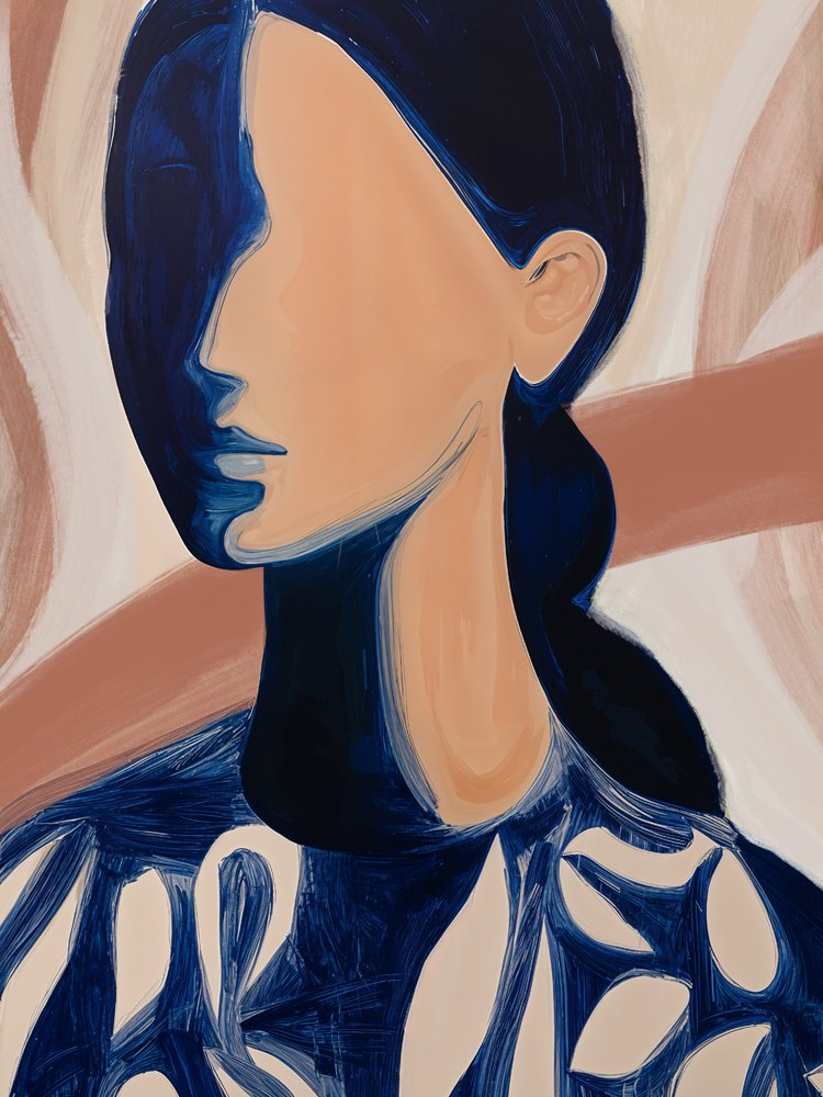 Élégant profil bleu - Studio Palette