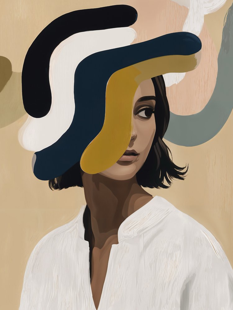 Regard abstrait et pensif - Studio Palette