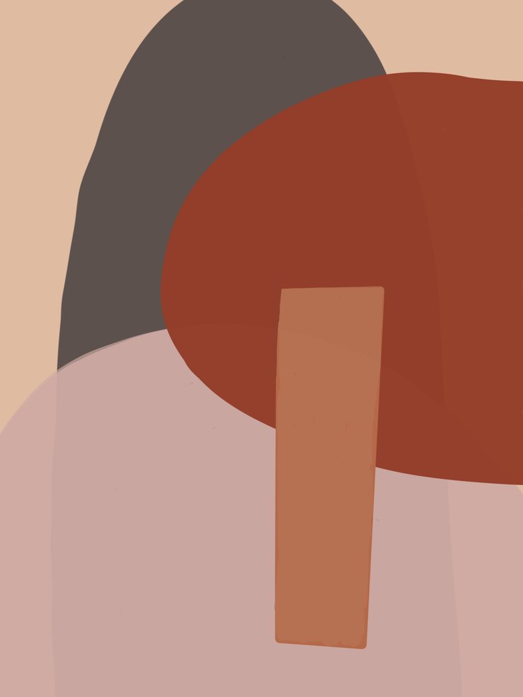 Formes abstraites chaleureuses - Studio Palette
