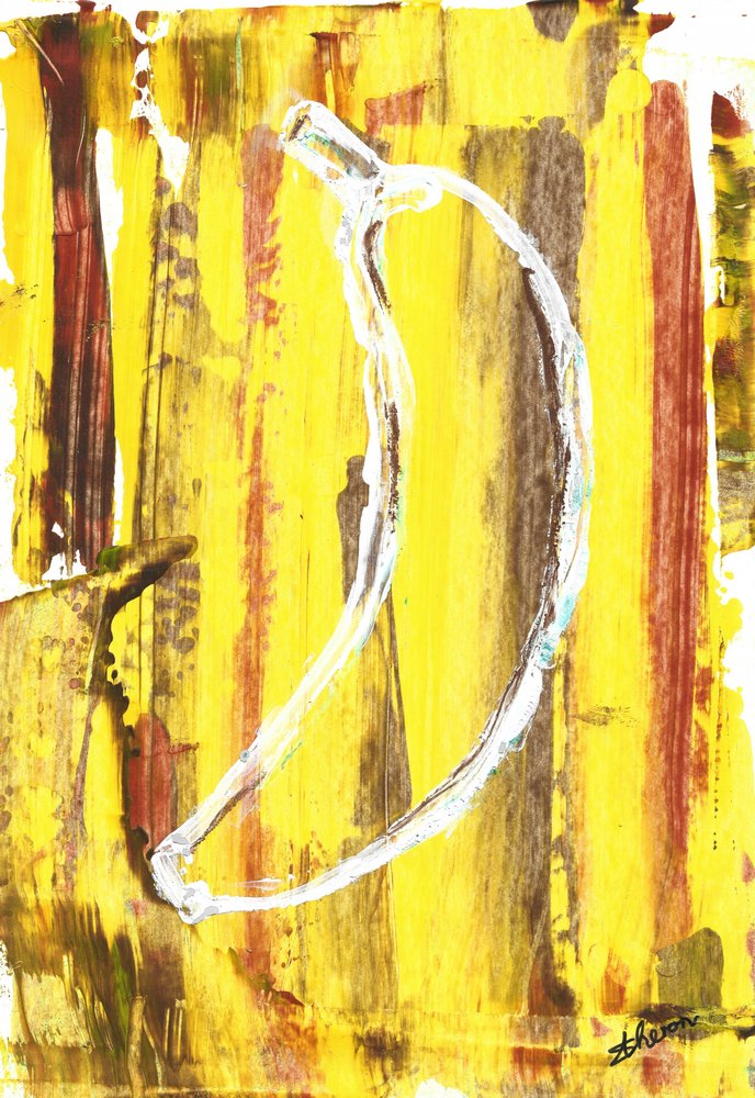« Banane jaune » (abstraite) - Sunet Theron