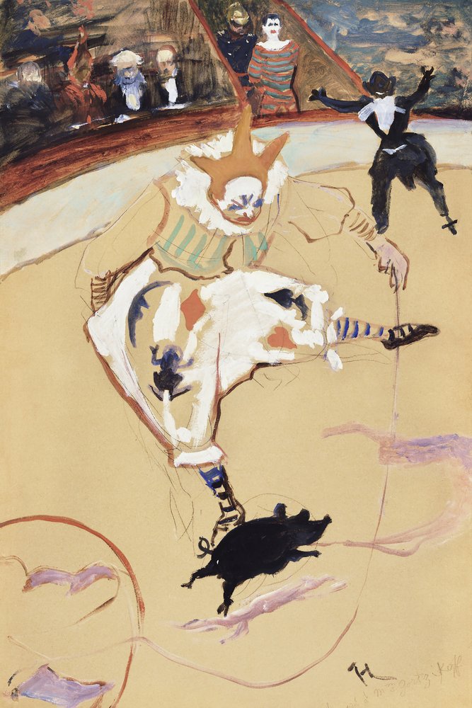 Au cirque Fernando Medrano avec un porcelet (vers 1889) - TOULOUSE LAUTREC