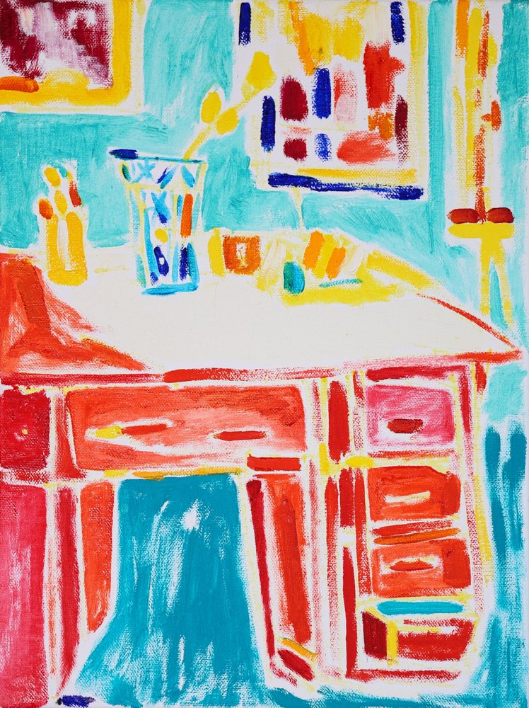 Bureau de studio coloré - Tamara Jare