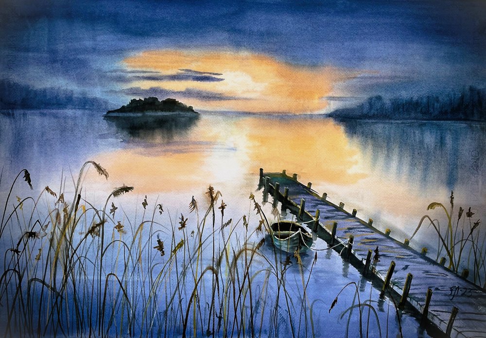 La jetée du lac Sunset - Tanya Lundmark