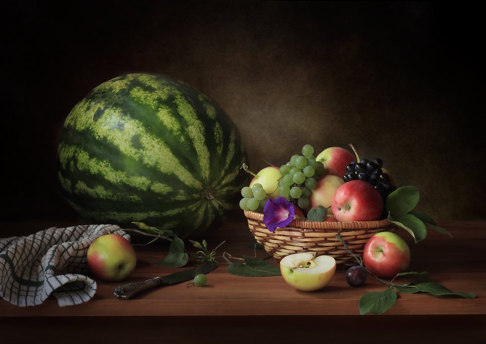 Nature morte rustique aux fruits - Tatyana Skorokhod