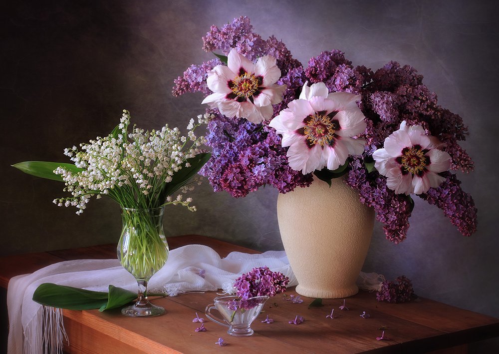 Lilas et pivoines de printemps - Tatyana Skorokhod