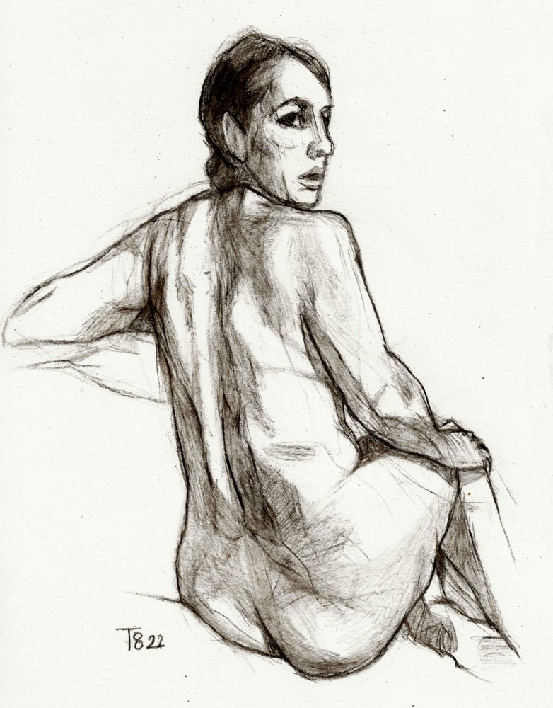 Une femme regardant en arrière - Tore Bahnson