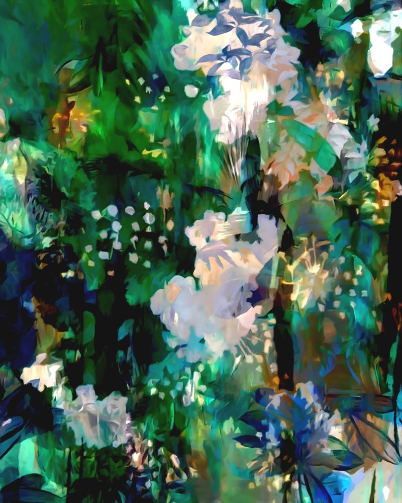 Abstraction florale luxuriante - Uma Gokhale