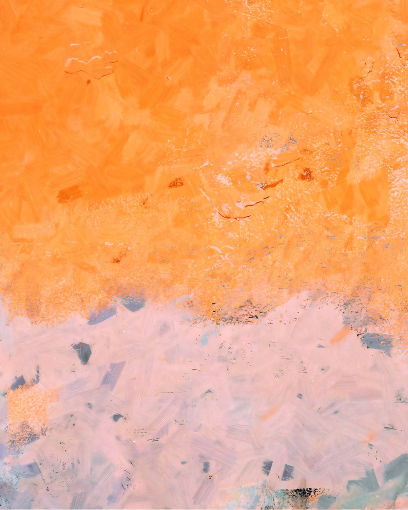 Abstrait « Orange Blush » - Uma Gokhale