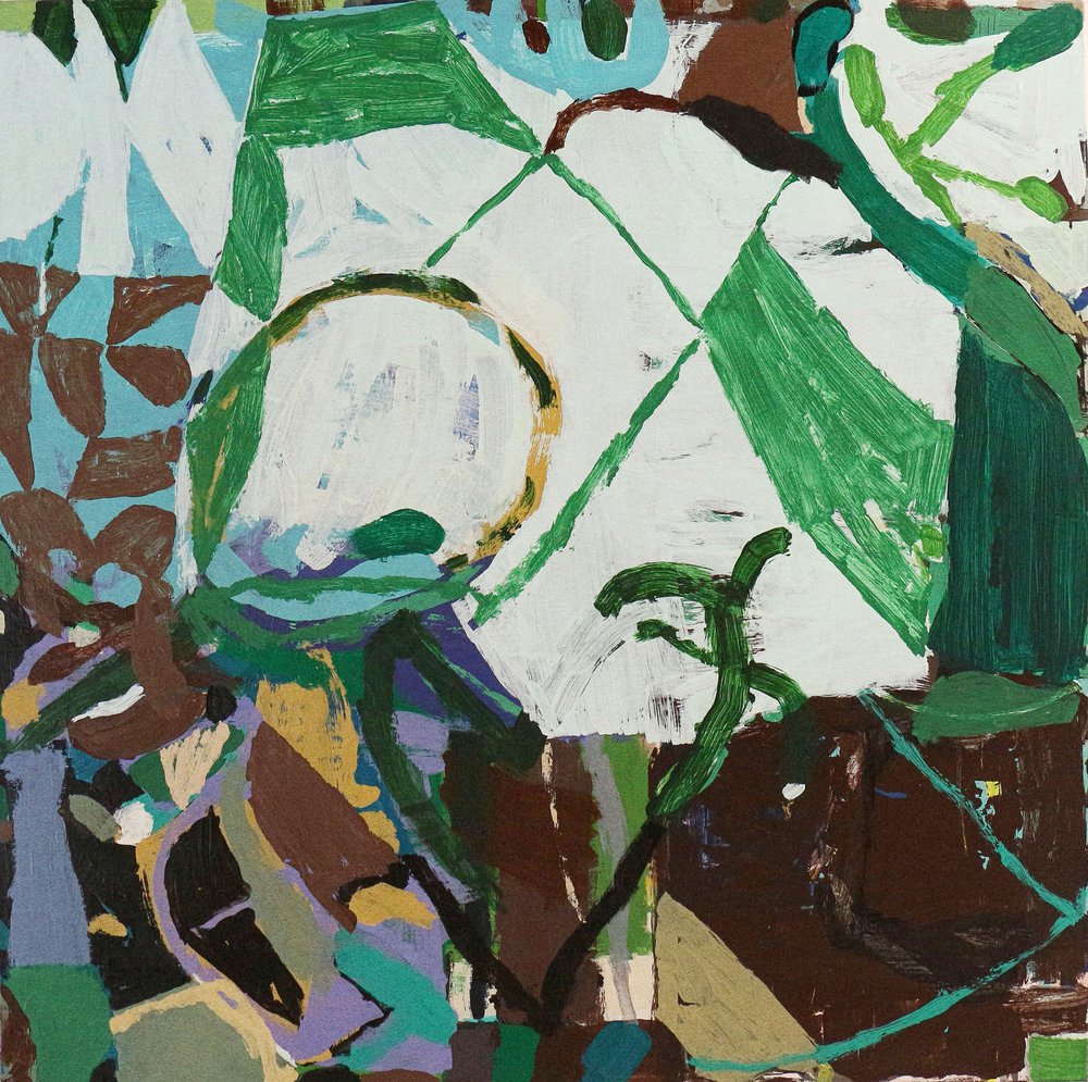 Abstrait géométrique vert - Vered Gersztenkorn