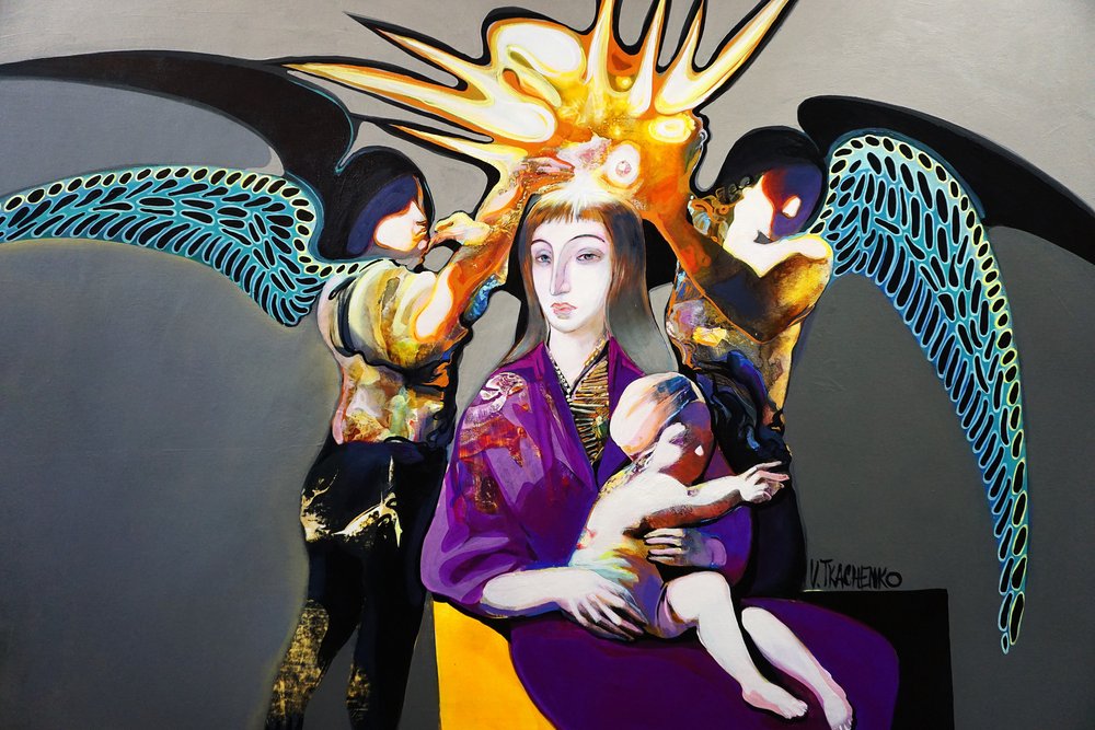 Mère et enfant couronnés - Victor Tkachenko