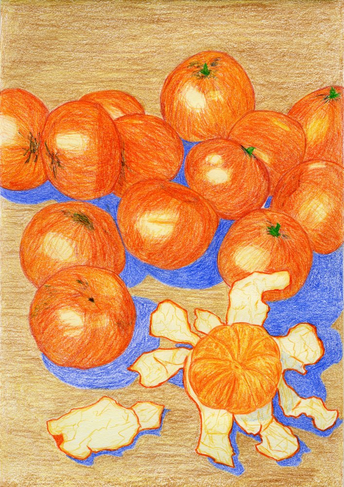 Nature morte aux oranges fraîches - Viktoriia Saunina