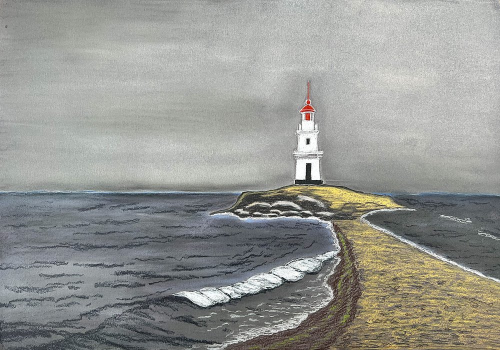 Phare sur le sentier côtier - Viktoriia Saunina