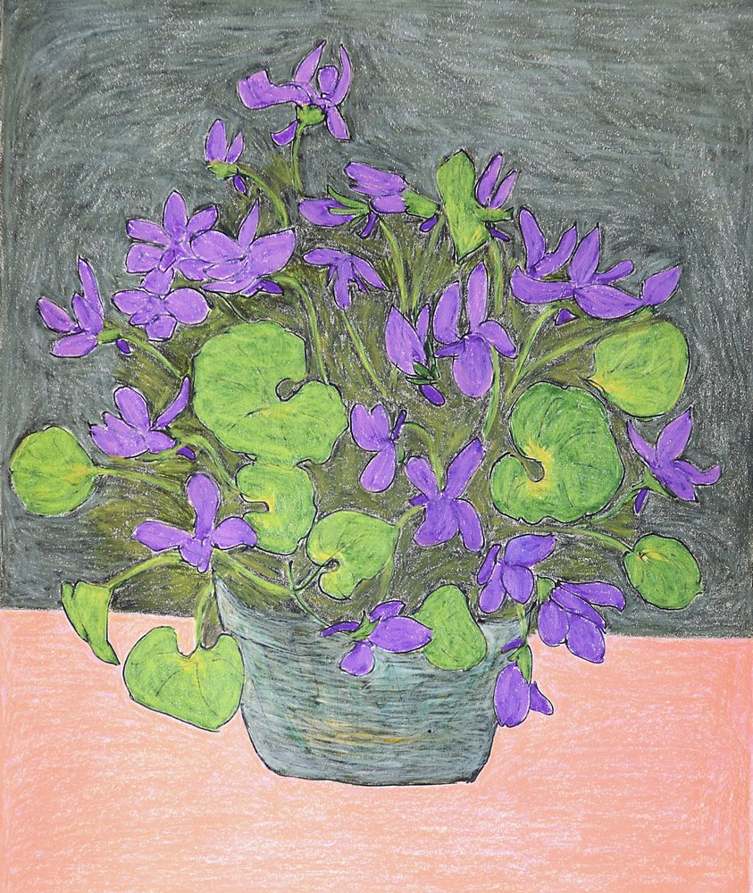 Violettes violettes en pot - Viktoriia Saunina