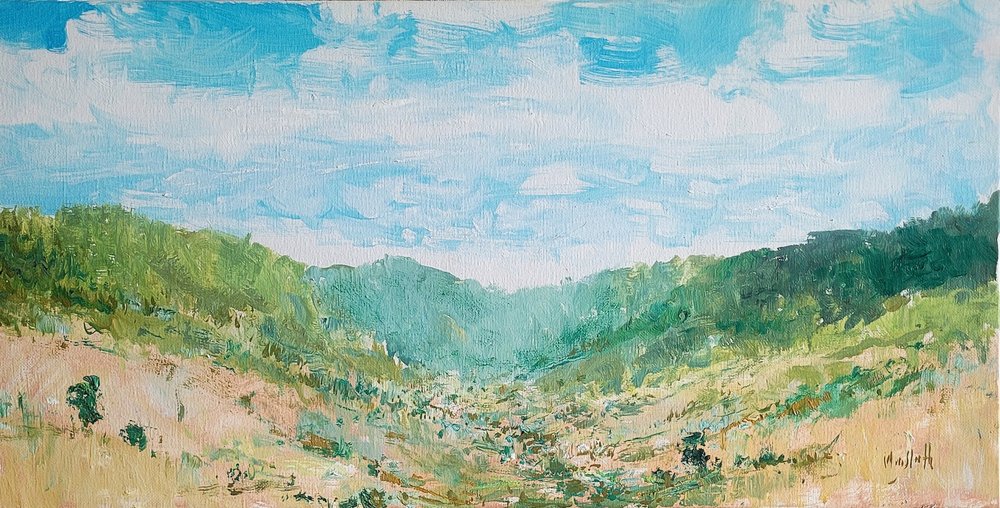 Paysage de vallée luxuriant - Wayne Sleeth