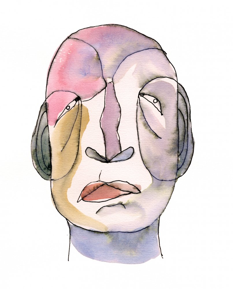Visage pensif abstrait - Wildemar Doomgriever
