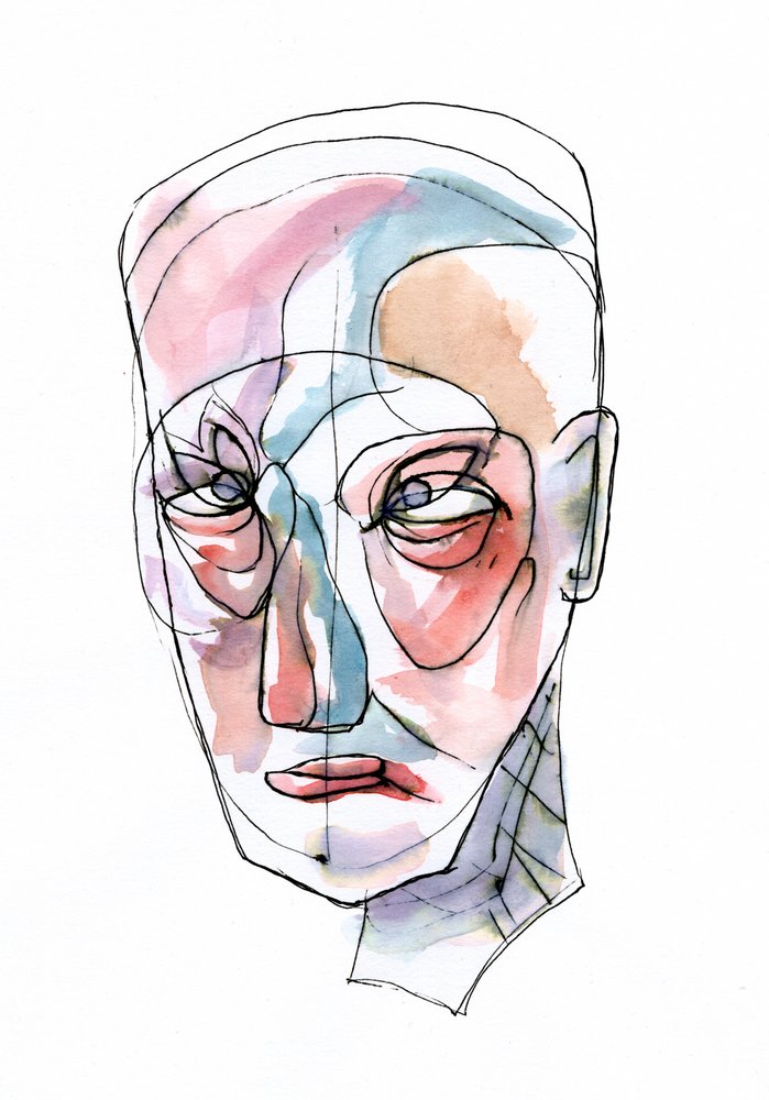 Visage abstrait et expressif - Wildemar Doomgriever
