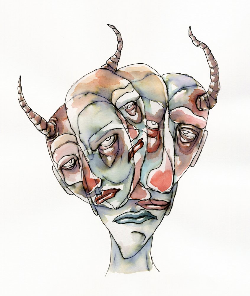 Visages surréalistes multiples - Wildemar Doomgriever