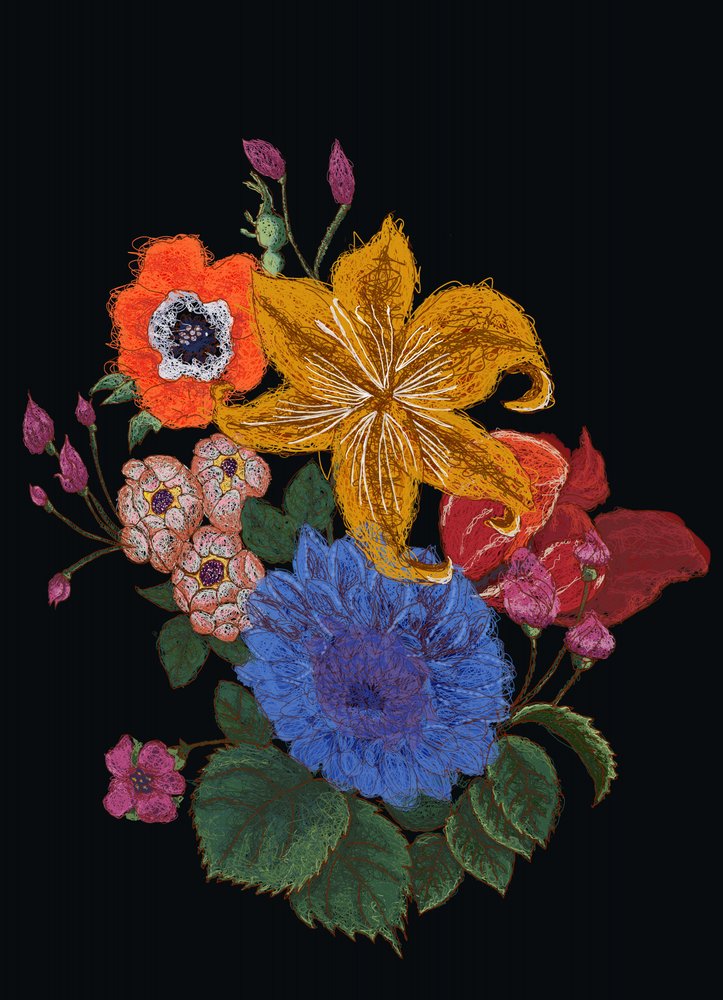 Bouquet floral éclatant - XHOZUCAN