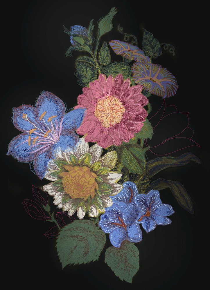 Composition florale aux couleurs vives - XHOZUCAN