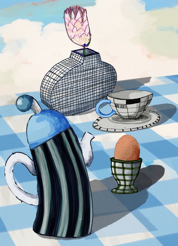 Nature morte fantaisiste de petit déjeuner - XHOZUCAN