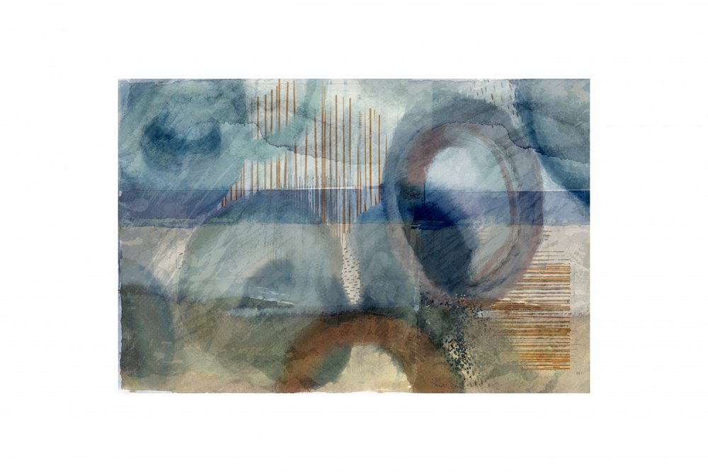 Cercle bleus abstraits - cartissi