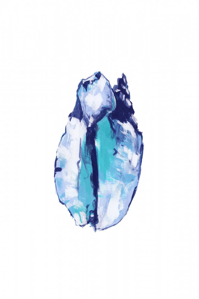 Cristal bleu abstrait - cartissi