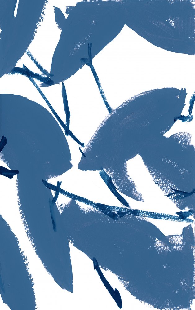 Feuillage bleu abstrait - cartissi