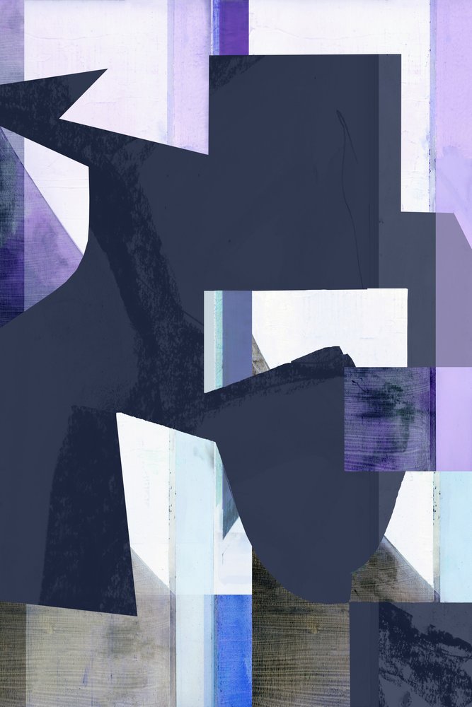 Formes bleues abstraites - cartissi