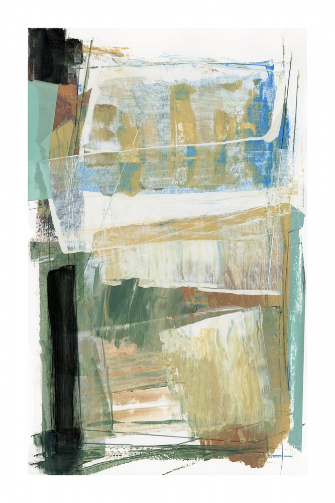 Abstrait : Couches bleu-vert - cartissi