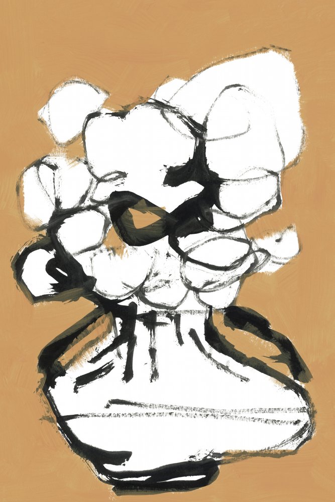 Vase à fleurs abstrait - cartissi